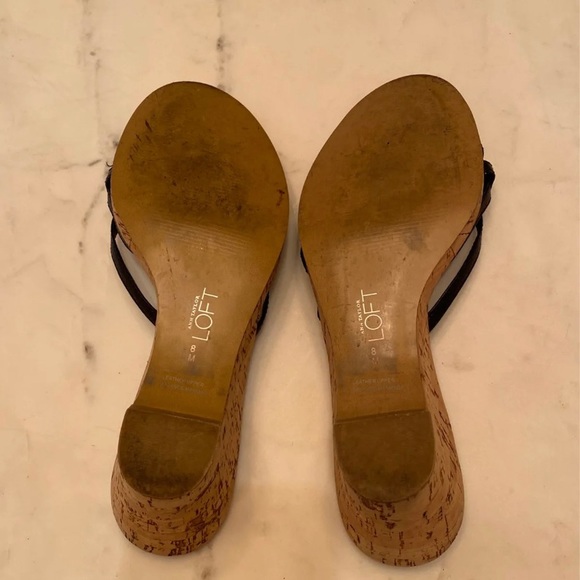 Black Ann Taylor Loft cork wedge heel - Picture 6 of 6
